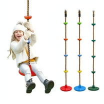 Kids Climbing Rope & Swing Set, Outdoor Play Equipment with Adjustable Straps, Tree Swing & Disc Seat, Durable Physical Activity Toy for Backyard Fun