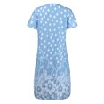 thumbnail image 2 of WILLBEST Robes Longues et Robes de Soirée Mode Femmes Décontractées Ample à Pois Floraux Patchwork Col en V Manches Courtes Robe, 2 of 6