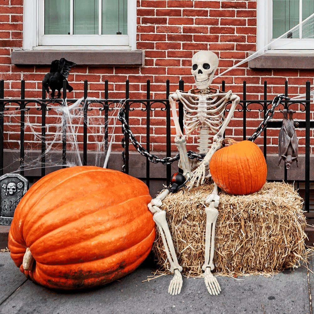 3 FT Posable Skeleton Decoration with Movable Joints for Halloween Party