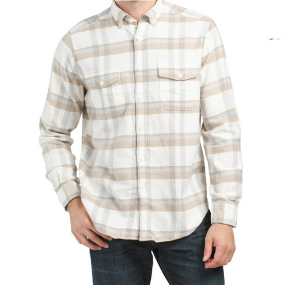 Nautica Men's Classic Collar Checked Soft Brushed Flannel Casual Button Down Shirt