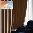 thumbnail image 5 of Brown Beige Striped Blackout Curtains for Bedroom/Living Room, Pinch Pleated Black Out Curtains, Modern Farmhouse Retro Lines Room Darkening Window Drapes with Hooks 2 Panels, 39"x70", 5 of 8