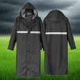 thumbnail image 2 of Kmdttou Women And Men's 2PC Outdoor Long Sleeved Hooded Raincoat Reusable Rain Jacket for Emergency Outdoor Hooded Rain for Adults Waterproof Lightweight Rain Coat for Men Women Black 3XL, 2 of 9