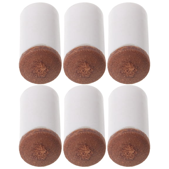 ELAYARD 6Pcs White Pool Cue Tips with Plastic Base Replacement for Billiard Cue Sticks