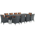thumbnail image 3 of Summon 11 Piece Outdoor Patio Sunbrella� Dining Set, 3 of 9