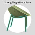 thumbnail image 4 of 2xhome Set of 2 Mid-Century Modern Tropical Weather-Resistant Plastic Indoor Outdoor Side Chairs, Egg-Shaped Accent Lounge Chairs with Perforated Seat Design for Patio, Balcony, Living Room, Sunroom, 4 of 11