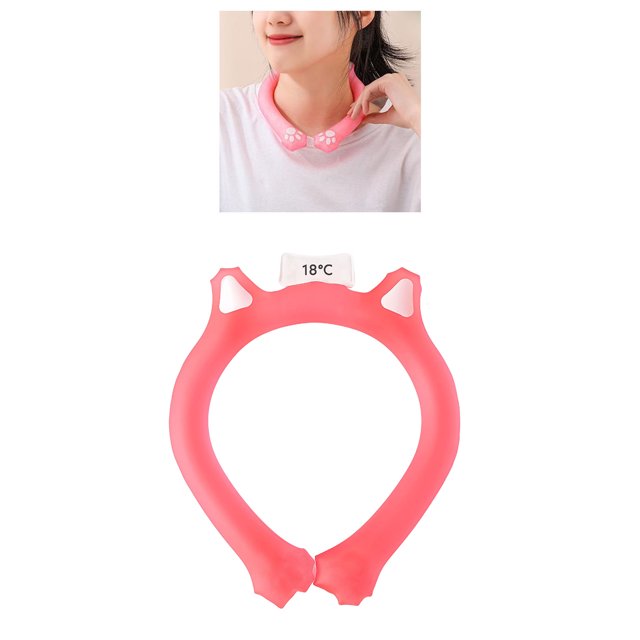 Cooling Neck Ring, Easy To Clean Cooling Neck Tube for Summer Red