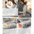 thumbnail image 5 of TOPCHANCES Duvet Cover Set, Soft Velvet Bedding Set with One Pillowcase for Twin Size Bed, 67*89 inch (Gray), 5 of 7
