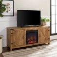 thumbnail image 2 of 58" MDF Rustic Modern Farmhouse Fireplace TV Stand - Barnwood, 2 of 6