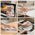 thumbnail image 5 of 6 Pcs Pioneer Flower Floral Print Pattern Kitchen Towels, Funny Microfiber Dish Towel Set, 18" X 26" Tea Towels, 5 of 6