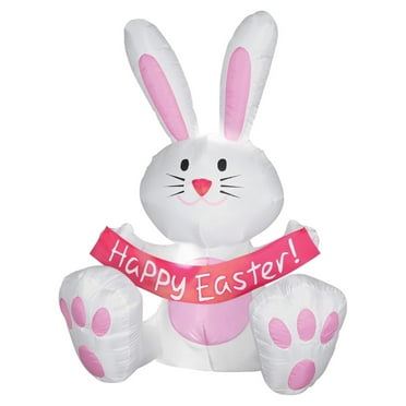 3.5 Foot Happy Easter Bunny Airblown Inflatable