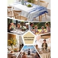 thumbnail image 5 of Navy Blue Table Cloth, Waterproof Tablecloth for Rectangle Tables, Summer Botanical Leaves Watercolor Reusable Washable Fabric Table Cover for Restaurant Kitchen Dining Tables 60"x102", 5 of 9