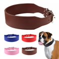 thumbnail image 2 of Width 5cm Durable Large Dog Collar Microfiber Leather Pet Neck Strap Fish Shape Collar for Medium Big Dogs Pitbull Bulldog L-3XL ShopWise Round, 2 of 11