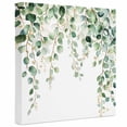thumbnail image 2 of Ships Next Day Canvas Wall Art 10"x10", Eucalyptus Leaves Wood Framed Canvas Print Painting, Teal Botanical Summer Watercolor Ready to Hang Small Picture Wall Decor for Home Kitchen Nursery Office, 2 of 9