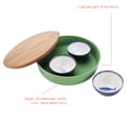 thumbnail image 3 of Beautiful Serve Bowl 14.6" x 6" Bamboo Melamine with Sardine Dip Bowls and Wood Lid, Multi-Color by Drew Barrymore, 3 of 33