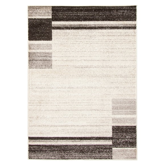 Ayla Tapis en Polypropylène Ivoire/taupe 3 Pieds11 Pouces x 5 Pieds7 Pouces
