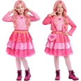 thumbnail image 4 of Guvpev Pink Princess Costume for G'irls, Halloween Cosplay Dress Up Outfits with Jacket, Dress & Heart Bag, K'ids Halloween Costume for Birthday Party Fancy Dress & Role Play, 4 of 6