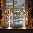 thumbnail image 2 of Decoraciones navideñas PABIPABI, árbol de abedul iluminado de 2 pies, paquete de 2 pies, 2 of 9