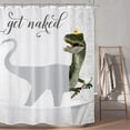 thumbnail image 2 of JOOCAR Cute Dinosaur Shower Curtain 72x72 inch Inch Funny Get Naked whit 12 Pack Hooks, 2 of 6