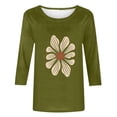 thumbnail image 3 of Hvot&aat Women's Trendy T-Shirts Sunflower Graphic Loose 3/4 Sleeve Tee Casual Boat Neck Cute Funny Blouse, 3 of 3