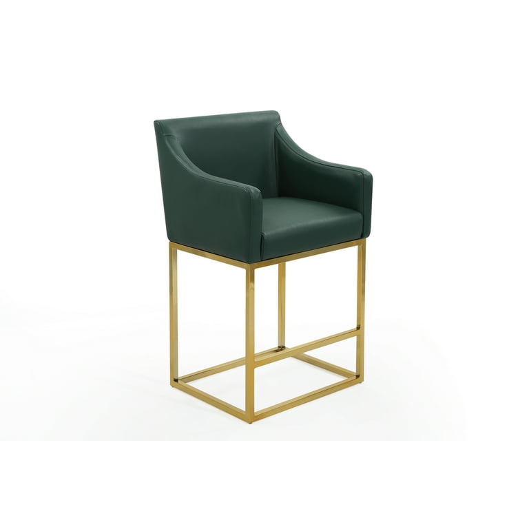 Chic Home Cordele Chair PU Leather Upholstered Slope Arm Counter Stool