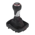 thumbnail image 1 of Perilla de Cambio Única con Cubierta de 6 Velocidades para Audi A3 8P 2003-2013 Cuero Sintético Rojo Mate Negro, 1 of 6
