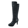 thumbnail image 3 of Bottes à Talons Hauts à Fermeture Éclair à Bout Rond Décontractées pour Femmes Dames Mode (Noir, 8), 3 of 5