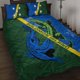 thumbnail image 1 of Isla Salomón Cocodrilo y Tiburón Juego de Cama Colcha Polinesia LT03, 1 of 5