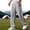 Gray, variant on Men Comfort Casual Pants, Linen Material Embroidered Patch Elastic Drawstring Waist Loose Fit Pants With Pockets Light Blue M