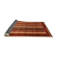 thumbnail image 2 of Ahgly Company Indoor Round Abstract Orange Modern Area Rugs, 3' Round, 2 of 4