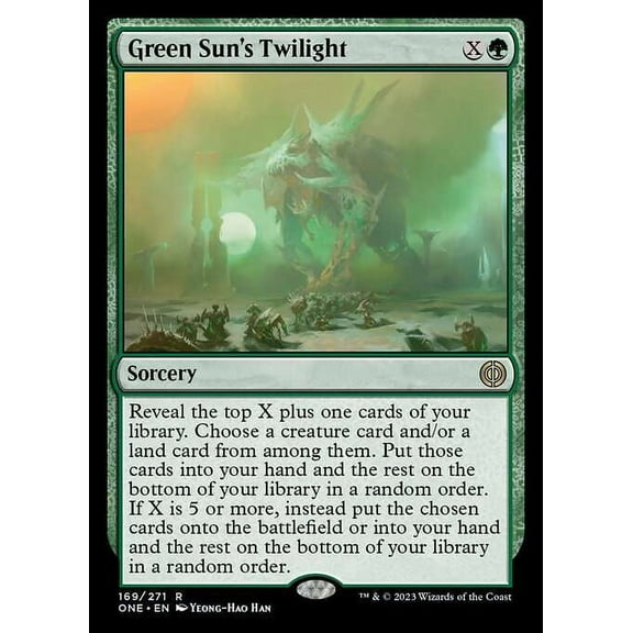 MtG Phyrexia: All Will Be One Rare Green Sun's Twilight #169