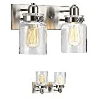 Idb | Bathroom Vanity Light Fixture - Bath Interior Lighting Brushed Nickel 2