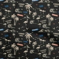 thumbnail image 1 of oneOone Viscose Chiffon Black Fabric Beach Hawai Quilting Supplies Print Sewing Fabric By The Yard 42 Inch Wide, 1 of 4