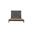 thumbnail image 6 of Taran Designs Gianna Floral Carved Solid Wood King Bed in Black, 6 of 6