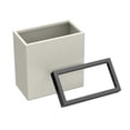 thumbnail image 2 of Gatco Elevate Stainless Steel 3.18 Gallon Rectangle Wastebasket Open Removable Lid, Matte Pearl/Matte Black Lid, 2 of 5