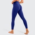 thumbnail image 4 of BiZtdJrK Solid Yoga Leggings for Women Tummy Control Butt Lifting Workout Gym Pants Seamless Stretch High Waisted Leggings on sale and clearance Blue XL, 4 of 10