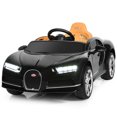 thumbnail image 1 of Costway 12V Licensed Bugatti Chiron Kids Ride On Car RC w/Storage Box&MP3 Black, 1 of 10