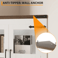 thumbnail image 6 of 67" Tall Corner Storage Cabinet with Glass Doors & Adjustable Shelves - Farmhouse Accent Cupboard with Barn Doors for Living Room, Kitchen & Dining Room, 6 of 8