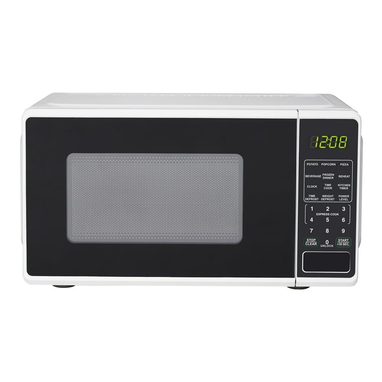 Mainstays 0.7 Cu ft Countertop Microwave Oven 700 Watts White Walmart