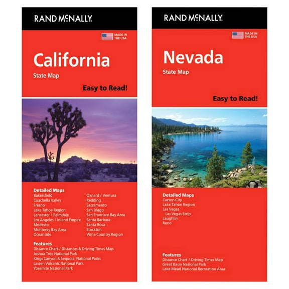 Rand McNally State Maps: California and Nevada (2 Maps)