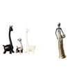 thumbnail image 1 of Estatua de alce y ciervo,Estatua de jirafa de cerámica,adorno moderno para decoración del hogar,Figura de escritorio,Artesanía de escritorio con figuras africanas coleccionables,Estatua de, 1 of 8