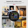 thumbnail image 3 of CNKOO Weather Station Wireless for Indoor Outdoor Weather Forecast Station Thermometer Hygrometer with Sensor Color Display Digital Weather Stations has Humidity Gauge Alarm Clocks Adjust, 3 of 8