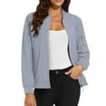 thumbnail image 1 of Duoif Veste pour Femmes, Manteau Décontracté à Fermeture Éclair avec Poches Gris G, 1 of 9