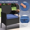 thumbnail image 6 of GVN Outdoor Conversation Sets,Patio Furniture Sets,Patio Loveseat with Built-in Table for Backyard Porch-Navy, 6 of 11