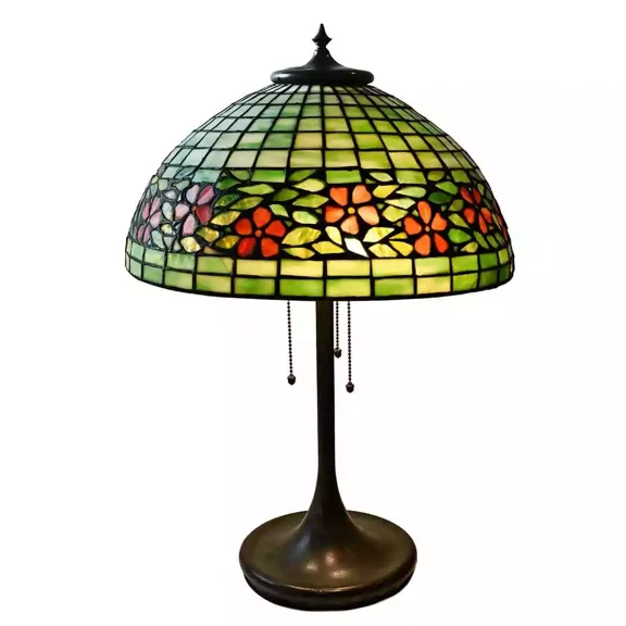 Pre-Owned Unique Art Glass & Metal Co., Periwinkle Table Lamp