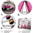 thumbnail image 3 of Designart "Merry Go Round Magic Pink Ferris Wheel Whimsy II" Architecture Metal Art Print, 3 of 5