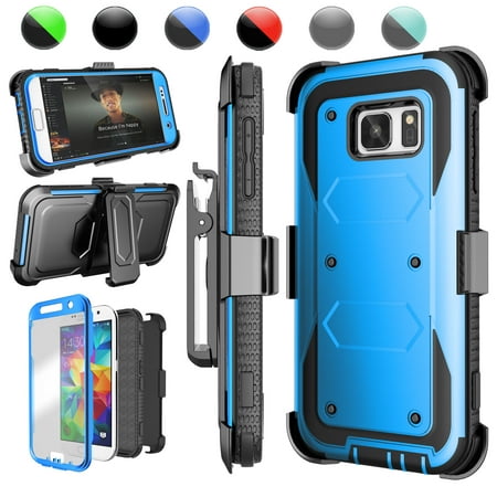 Galaxy S7 Case,Galaxy S7 Sturdy Case, Njjex [Built-in Screen Protector] Shock Absorbing Holster Locking Belt Clip Defender Heavy Case Cover For Samsung Galaxy S7 S VII G930 GS7 All Carriers