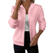 Mlzmgr Cotton Shirts for Women Zip up Long Sleeve Hooded Sports Casual Jackets for Women Solid Color