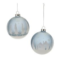 Melrose International LLC Ball Ornament (Set of 6) 4"D Glass