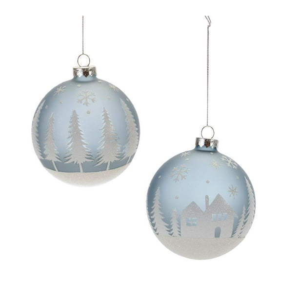Melrose International LLC Ball Ornament (Set of 6) 4"D Glass