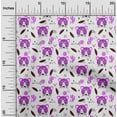 thumbnail image 2 of oneOone Cotton Cambric Purple Fabric Kids Animal Craft Projects Decor Fabric Printed By The Yard 42 Inch Wide, 2 of 4